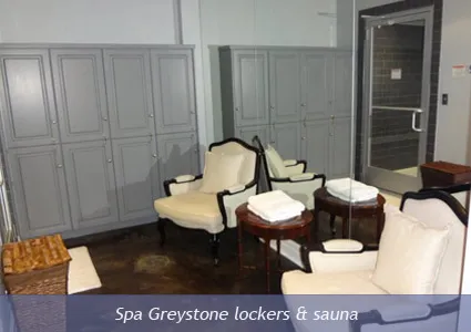 Spa Greystone lockers and sauna